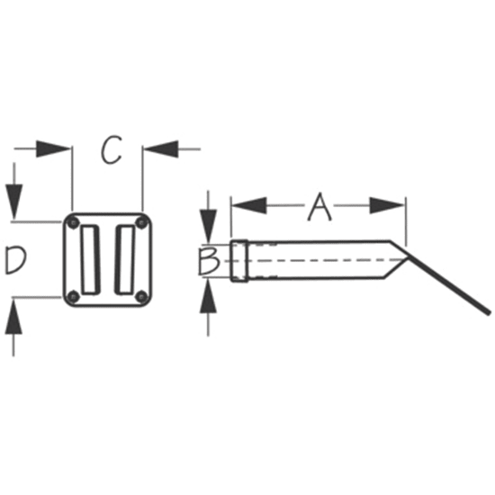 Dimensions  of Sea-Dog Line Mounting Plate F/Removable Rod Holder