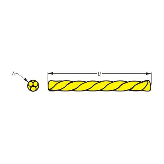 diagram of Sea-Dog Line Twisted Poly-Pro Bulk Cordage