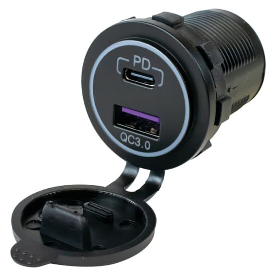 Sea-Dog Oval Surface Mount USB 3.0  USB-C Power Socket [426535-1]