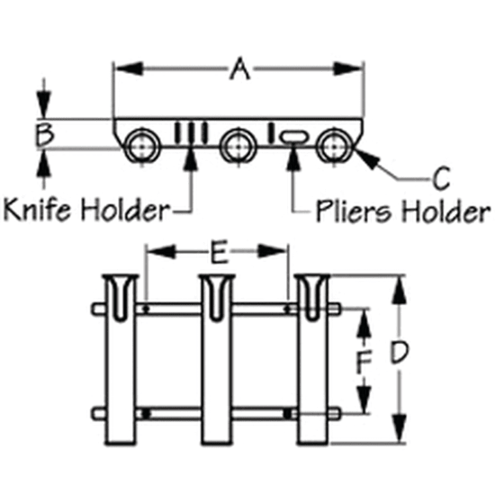 Wall Mount Rod Holder