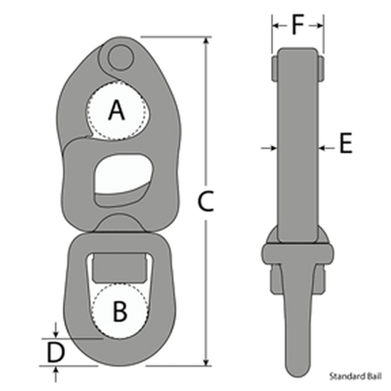 Trigger Release Snap Shackles Small Bail Tylaska Fisheries Supply