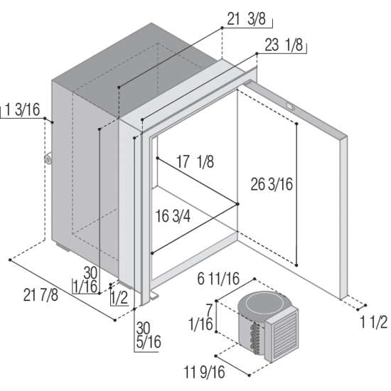 Vitrifrigo C130 Refrigerator/Freezer - 4.7 cu. ft. | Fisheries Supply