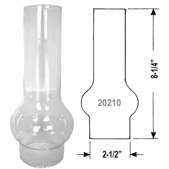 20210 of Weems and Plath Oil Lamp Replacement Glass Chimneys