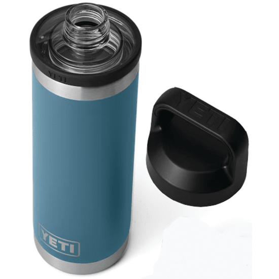 YETI Rambler Bottle - 18 oz. - Chug Cap - Aquifer Blue - TackleDirect