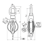 dims of Asano Metal Industry 125 mm AK Single Block Type 3-A - Swivel, Becket