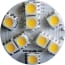 G4 2-Pin Flat Disk LED Bulb - RED, with Rear or Side Pins