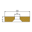 Dimensions of Martyr Fringo-Boat Anode CM51525 - Aluminum