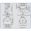 Dimension Diagrams of Perko Figs. 1150-54 - Galvanized Commercial Navigation Lights