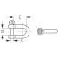 Captive Pin &#147;D&#148; Shackle