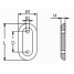 diagram of Martyr MZC406 Rounded Oval 9" Plate Anode - Aluminum