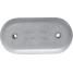 FRONT VIEW of Martyr MZC406 Rounded Oval 9" Plate Anode - Aluminum