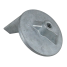 bottom view of Martyr Mercruiser Inboard/Outboard Anodes - Zinc - Cutdown Racing Skeg