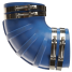 Large Elbow with Reinforcing Ribs of Trident Marine Hose 290V Series Very High Temp Blue Silicone Blend 90 Deg Exhaust Elbows