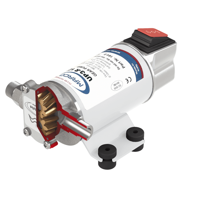 RULE INDUSTRIES Self-Priming Dry Bilge Pump with On/Off Switch, 12V