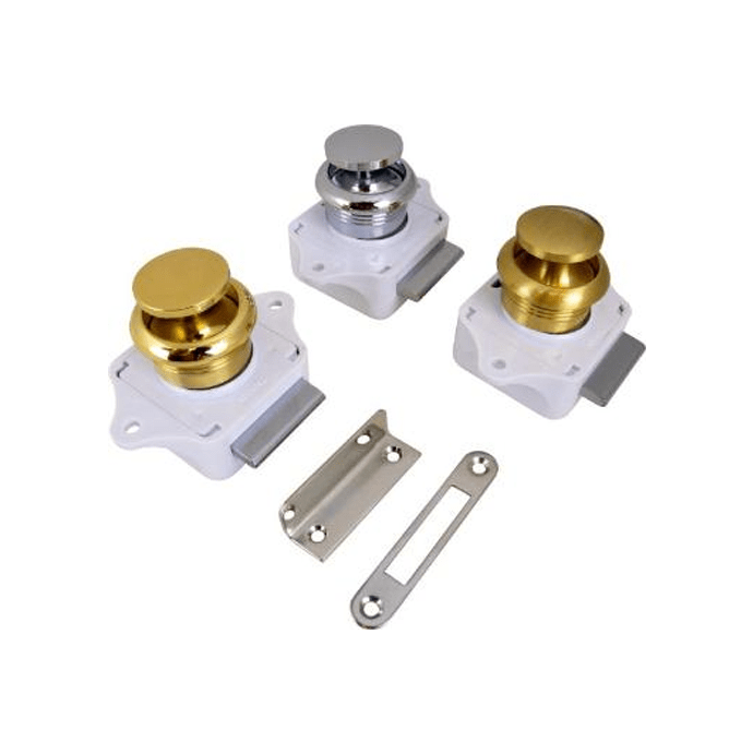 Sea-Dog Push Button Rim Latch - Chrome Plated Brass main image 1