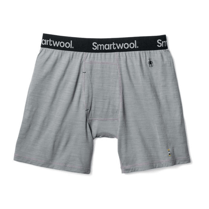 Smartwool Merino 150 Boxer Brief - Men's XL Heather Grey Stripe 