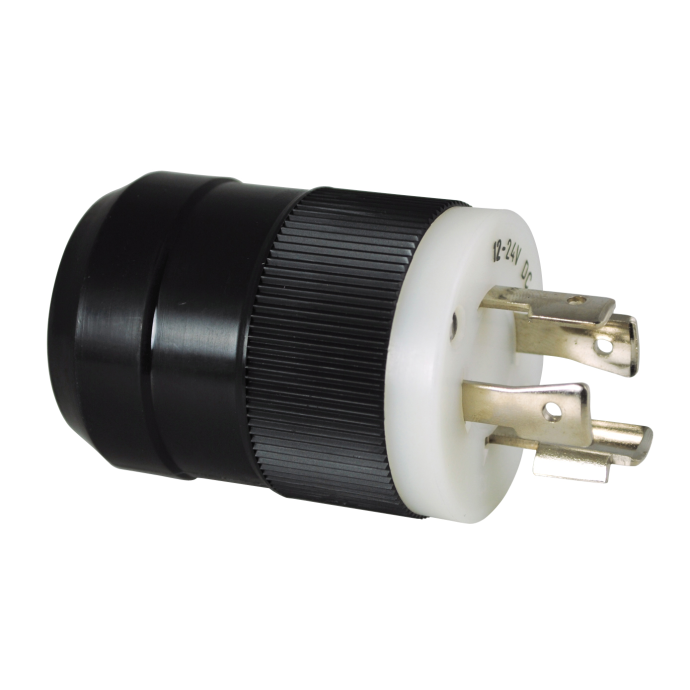 Black 12/24V Twist-Lock Trolling Motor Plug (Male)