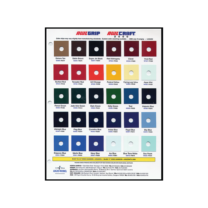 Awlgrip 0002 Fisheries Supply - Awlgrip Marine Paint Color Chart