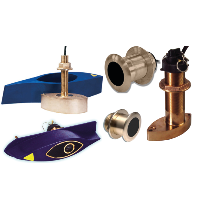 Bronze Thru Hull Transducers Depth, Speed and Temperature Raymarine