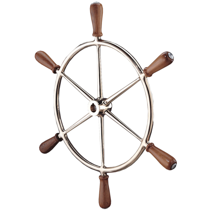 Bronze Wheel with Teak Handles
