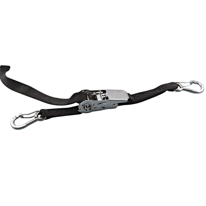 2" Ratchet Tie-Down Assembly with Carabiner Clips - 10 to 20 Ft Long 1