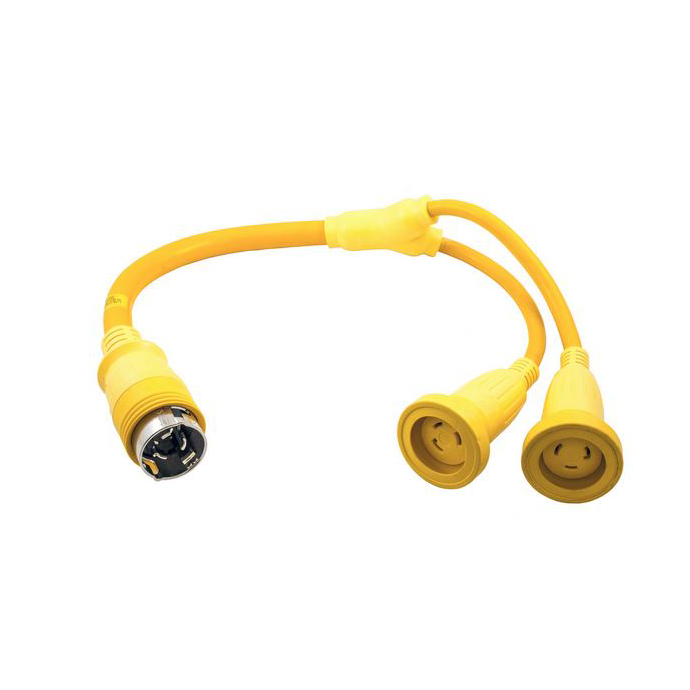 Molded Y Shore Power Adapters Hubbell Fisheries Supply