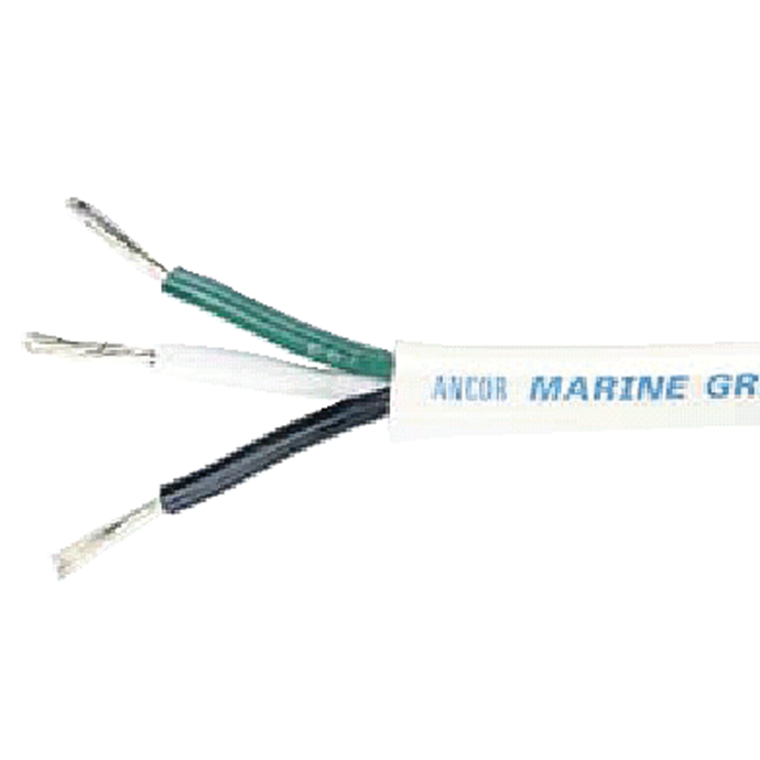 New Marine Grade Tinned Copper Triplex Cable ancor 133310 Round 12//3 Gauge Lengt