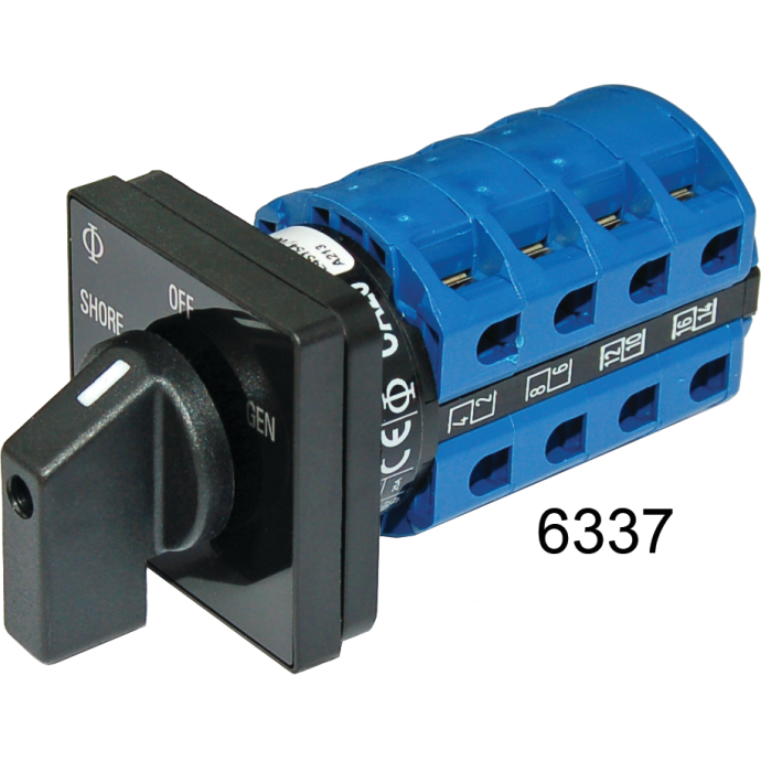 No. 6337 120/240V AC 2Source Selector Rotary Switch & Panels 30A