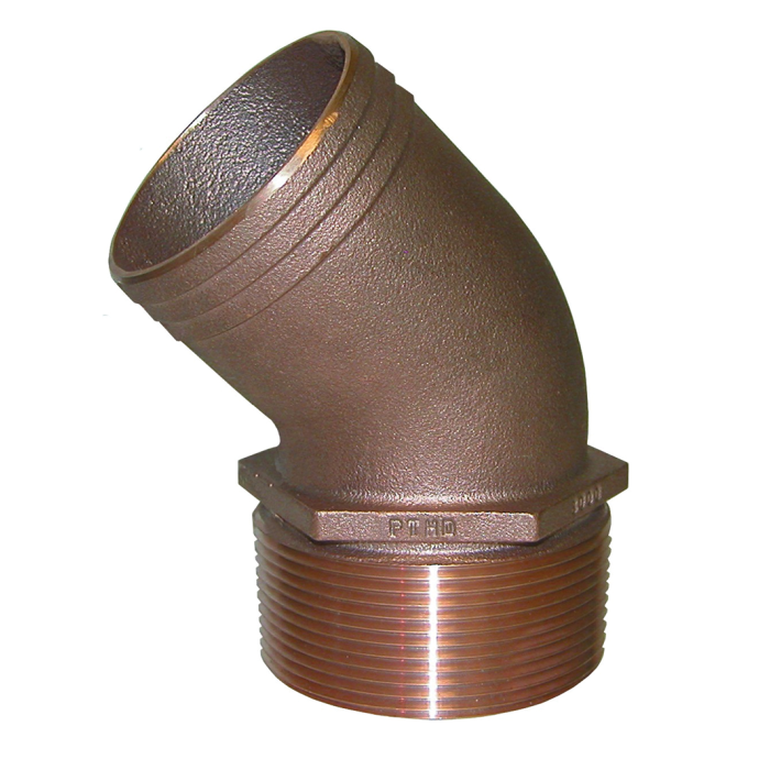 45 Degree Bronze Pipe to Hose Adapters