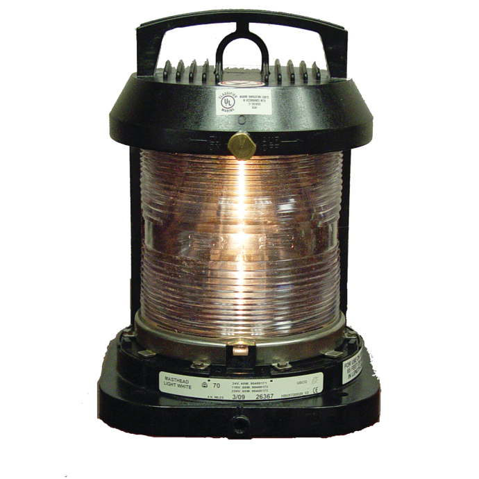 Aqua Signal Series 70 Single Lens Nav Light Stern, Yellow Fisheries