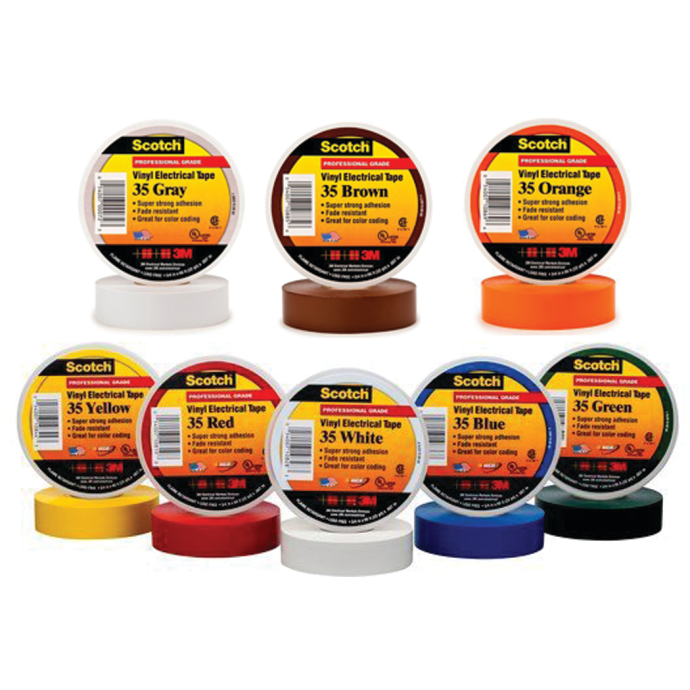 Scotch Vinyl Electrical Tape For Color Coding 35 3M Fisheries Supply