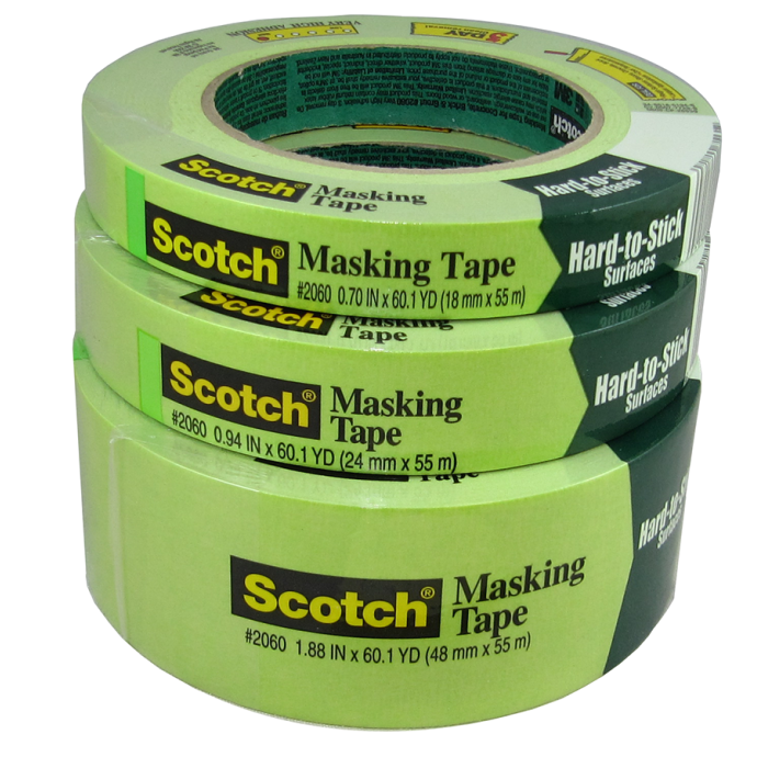 Scotch® Masking Tape for HardtoStick Surfaces 2060 3M Fisheries