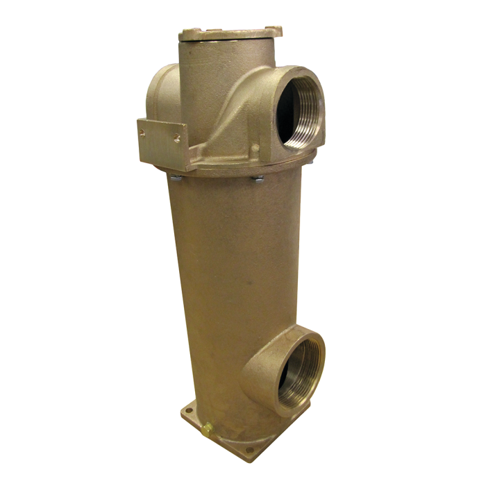 AARGA Series All Bronze Raw Water Strainer with Choice of Two Outflow