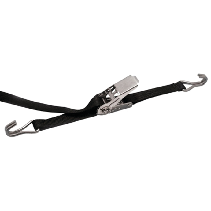 1" Ratchet Tie-Down Assembly with J Hooks - 10 Ft Long 1