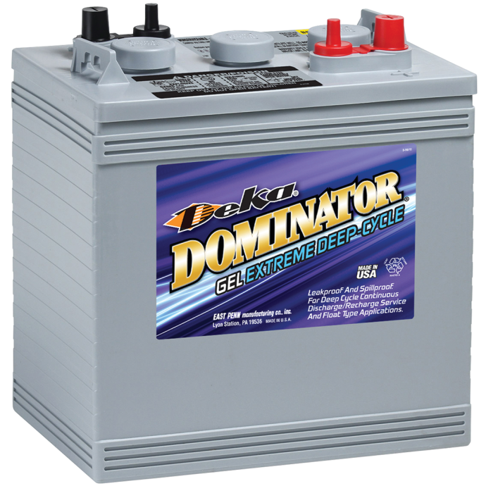 Deka 8GGC2 6V Golf Cart Deep Cycle Gel Battery by GelTech Fisheries Supply