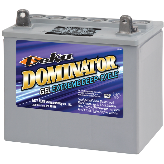 Deka 8GU1 12V Group U1 Deep Cycle Gel Battery by GelTech Fisheries