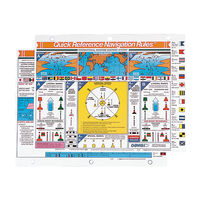Davis 127 Boat Marine International Navigation Rules Quick Reference Card Davis 127 Boat Marine International Navigation Rules Quick Reference Card