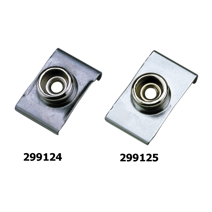 Stainless Windshield Clips with Integral Canvas Snap Studs SeaDog