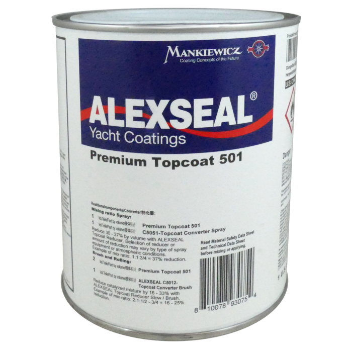 Premium Topcoat 501 Blues and Greens Alexseal Yacht Coatings