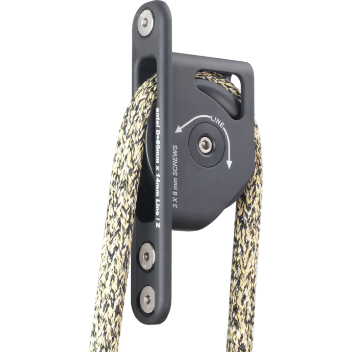 Antal Marine Hardware 60 mm Mast Block Sheave Fisheries Supply