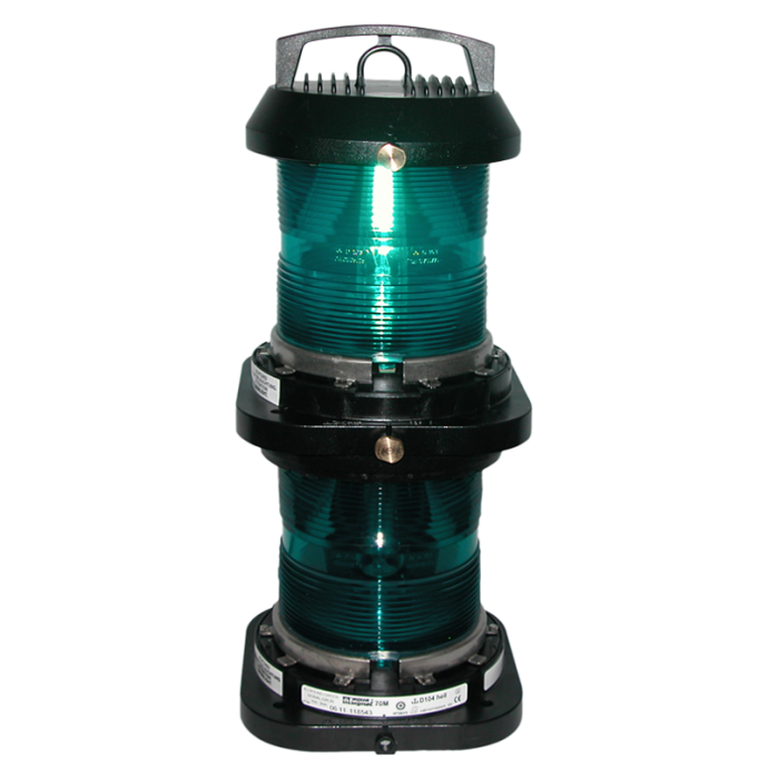 Aqua Signal Series 70 Double Lens Nav Light AllRound, Green