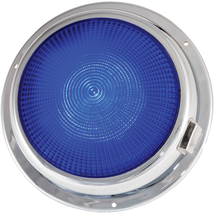 Dr LED 6-3/4" Chromed Mars LED General Purpose Dome Light - Blue / Warm White