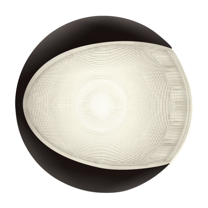 Hella 5" EuroLED 130 Surface Mount LED Dome Light - Warm White, Black Shroud