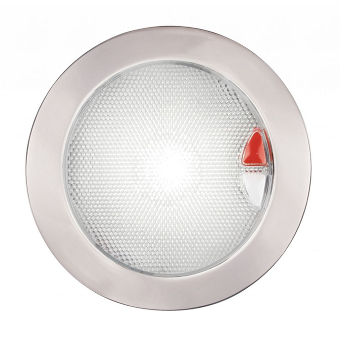 Hella Warm White/Red Recessed EuroLED Touch Light - Stainless Rim