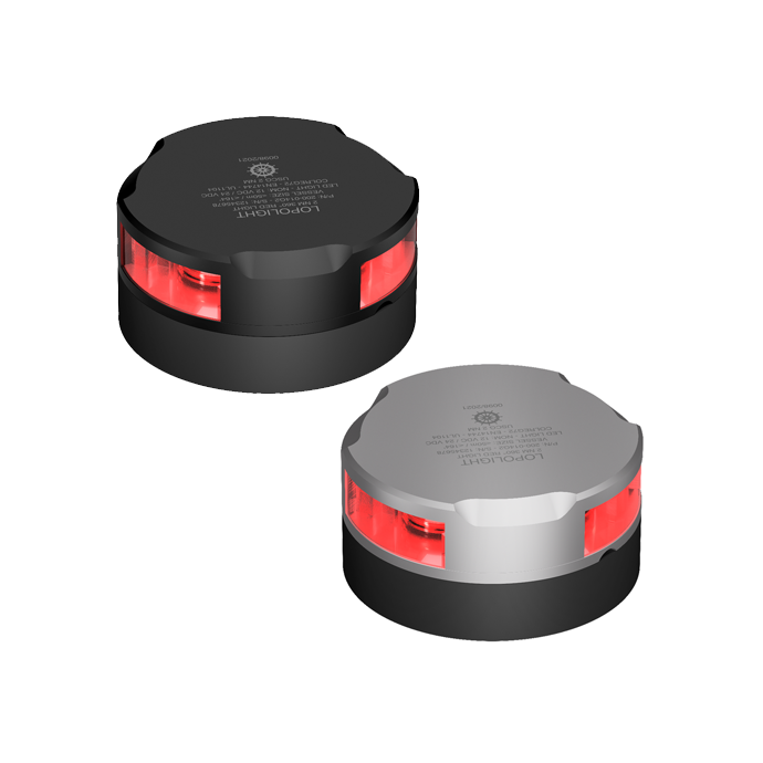combo of Lopolight 2 NM All-Round Red LED Nav Light - All Vessels Under 50m, Horz Mnt