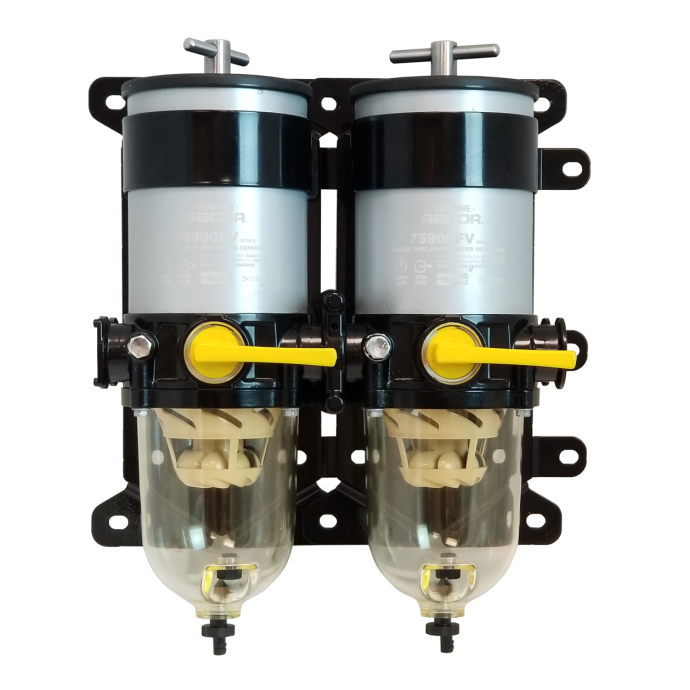 900FV Turbine Series Diesel Fuel Filter Dual Filter, w/ Heater