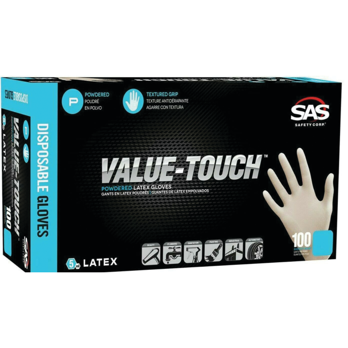ValueTouch Latex Powdered Disposable Gloves 5 Mill
