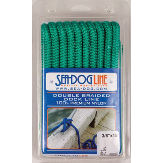 5//8/" x 15/' Solid Braid Nylon Dock Lines Navy Made in USA