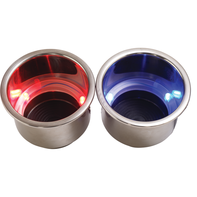 LED Flush Mount Combo Drink Holder With Drain Fitting