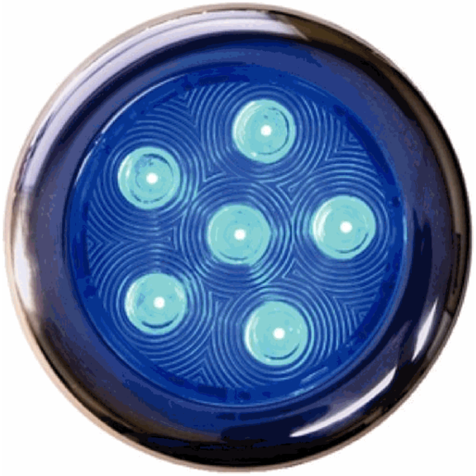 TH Marine Supplies 4" Stainless LED Surface Mount Puck Light - Blue
